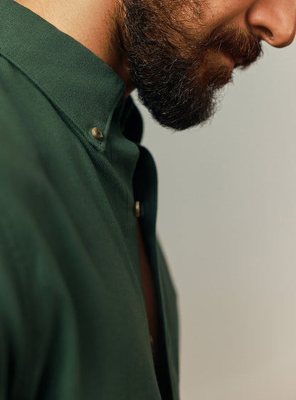 Jungle Olive Cotton Twill Shirt