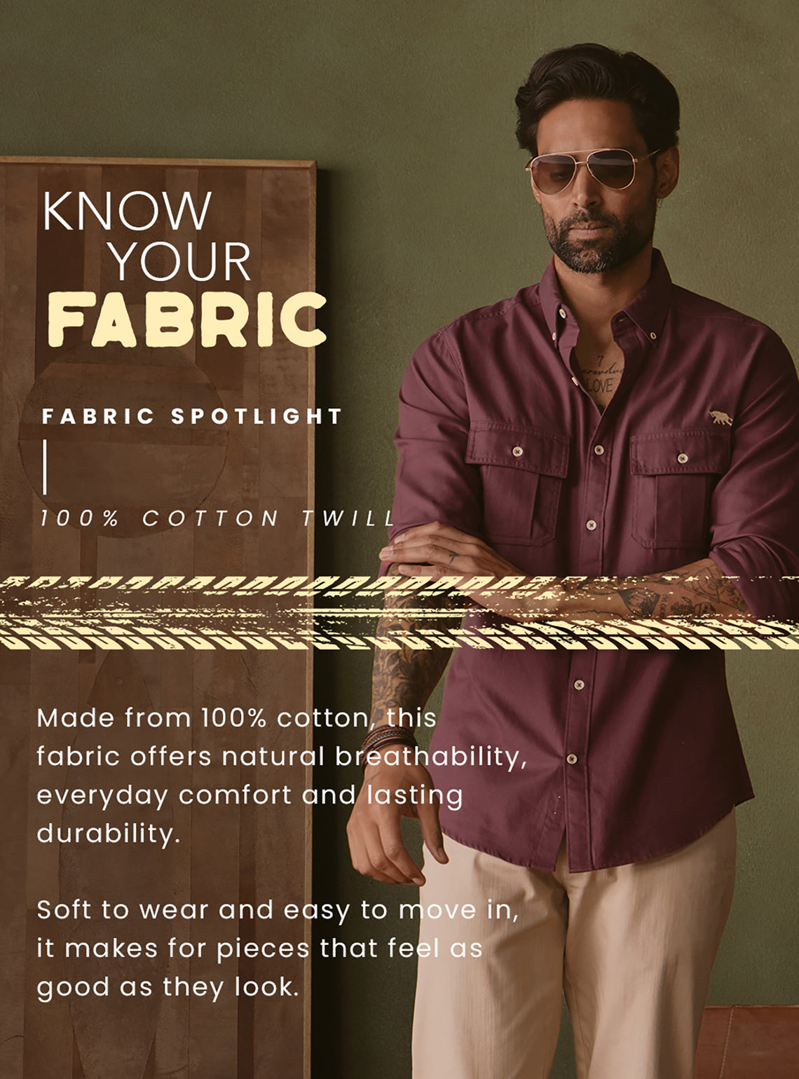 Cinder Burgundy Explorer Cotton Shirt