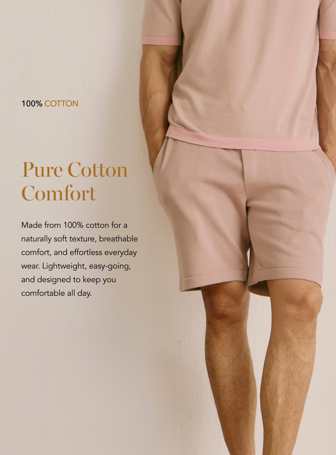 Nomad Khaki Flat Knit Relaxed  Shorts