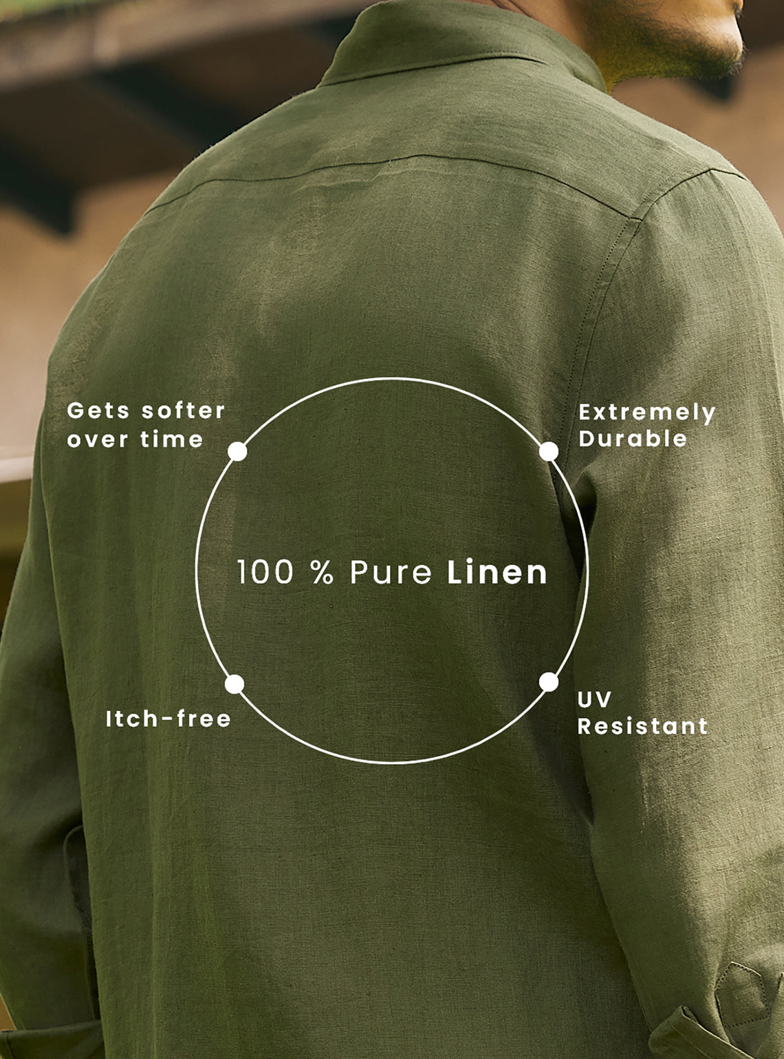 Terrain Olive European Linen Shirt