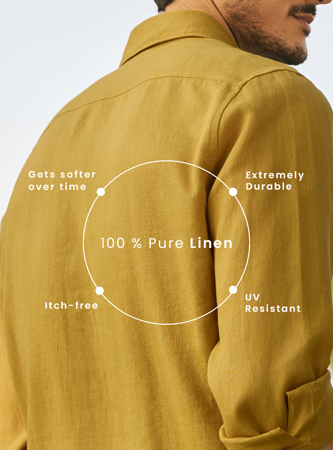 Honey Mustard European Linen Shirt