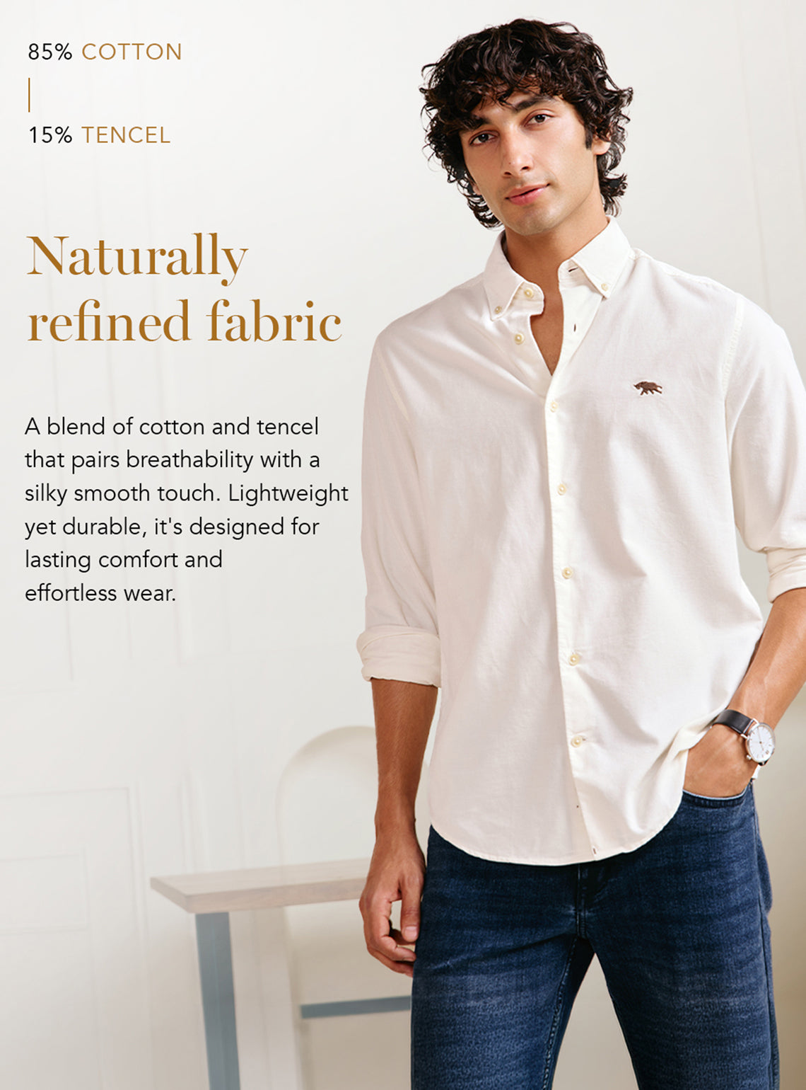 Hemis Beige Corduroy Shirt