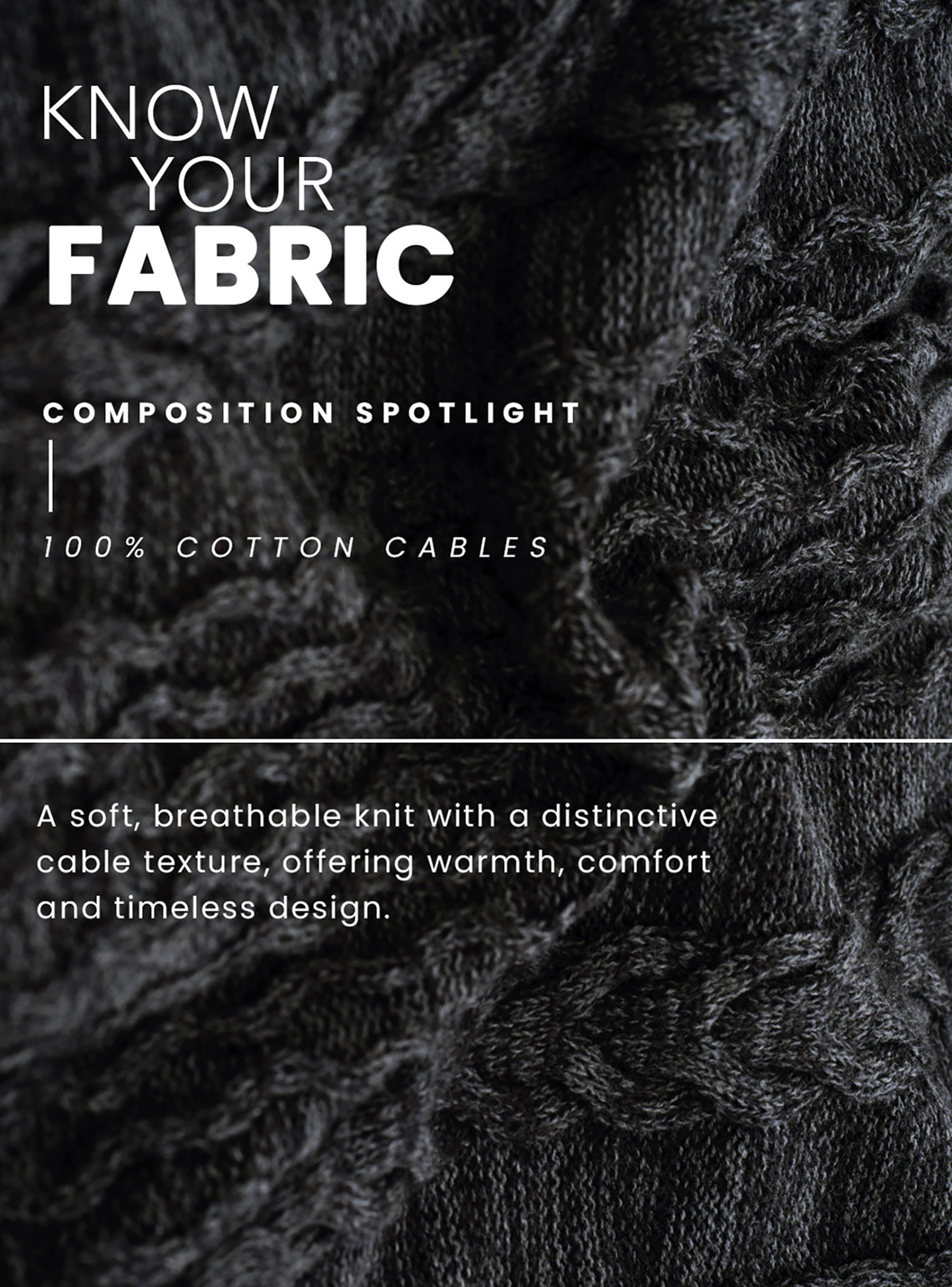 Shadow Black Cotton Melange Pullover