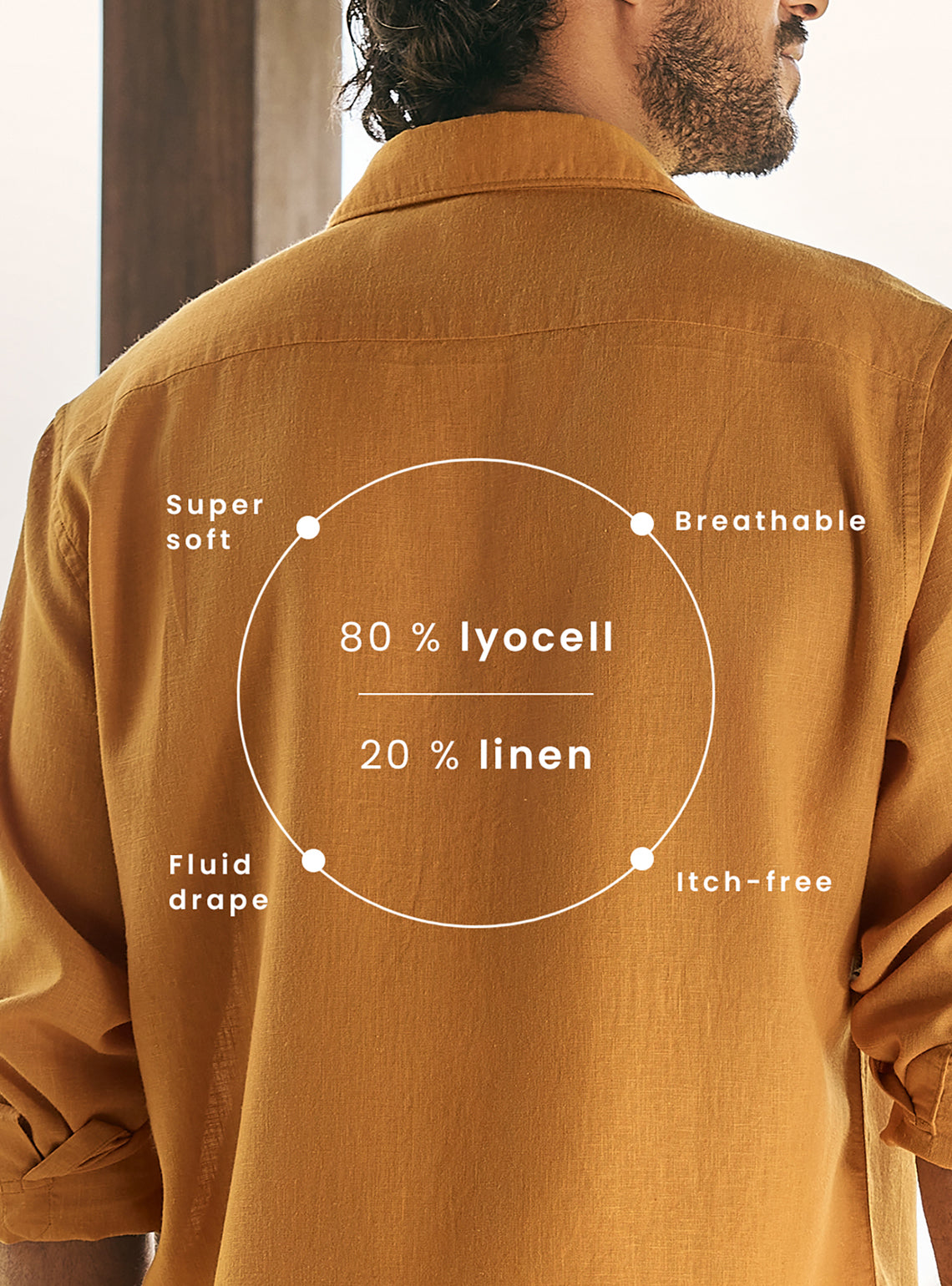 Alpenglow Gold Lyocell Linen Shirt