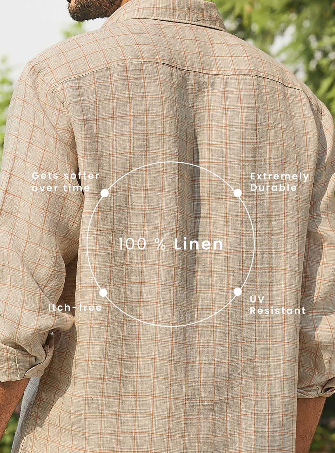 Lyca Grid European Linen Shirt