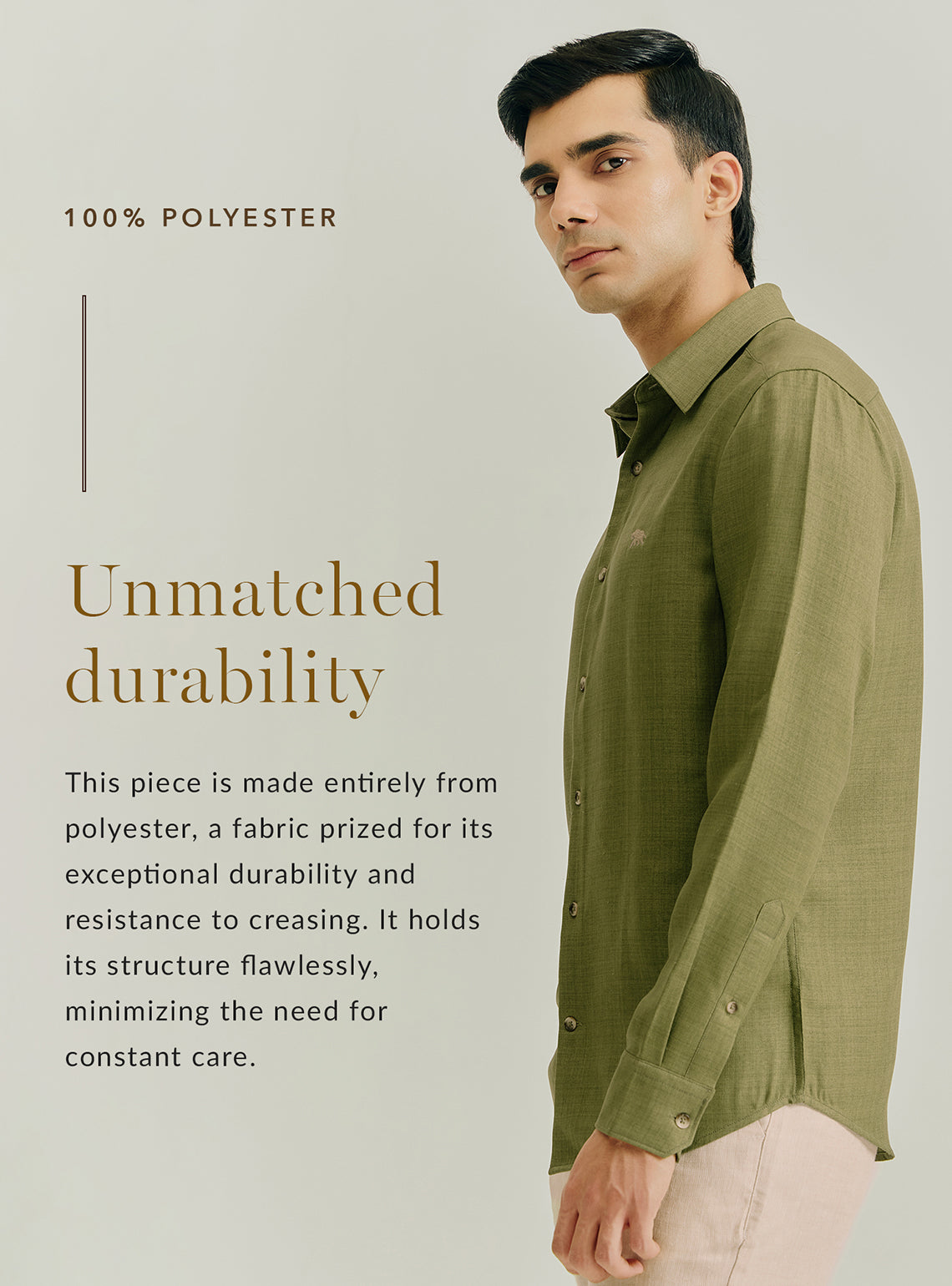 Grove Olive Poly Rich Shirt