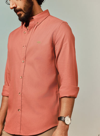 Dawn Pink Cotton Twill Shirt