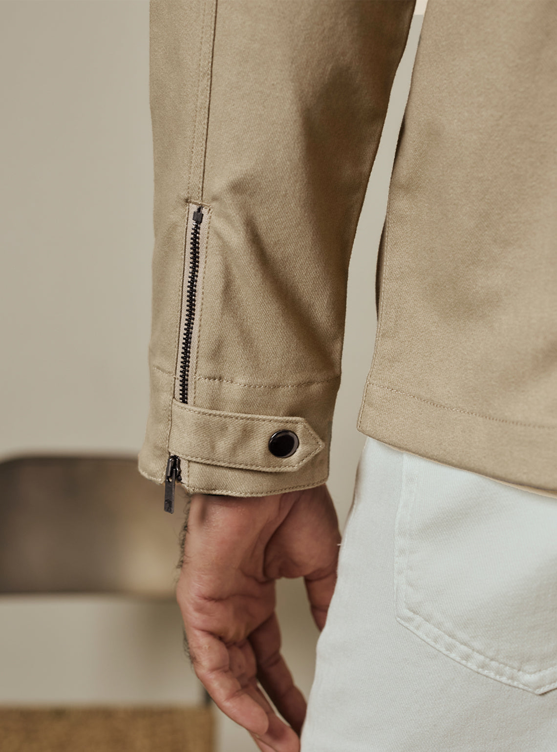 Faded Khaki Cotton Triblend Jacket