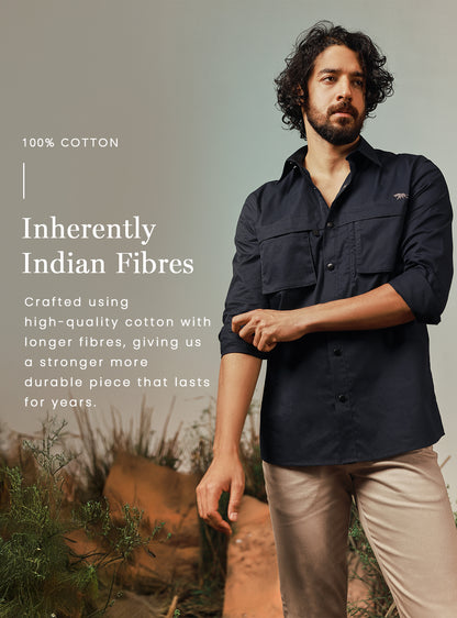 Nomad Khaki Cotton Twill Shirt