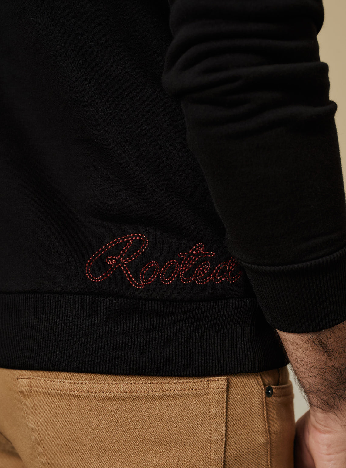 Coal Black Terry Cotton Triblend Pullover
