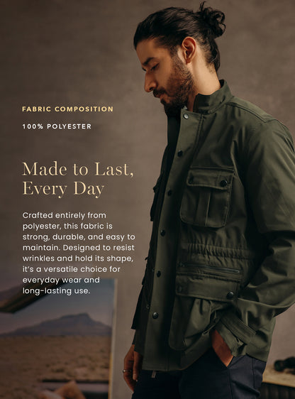 Jungle Olive Poly Twill Jacket