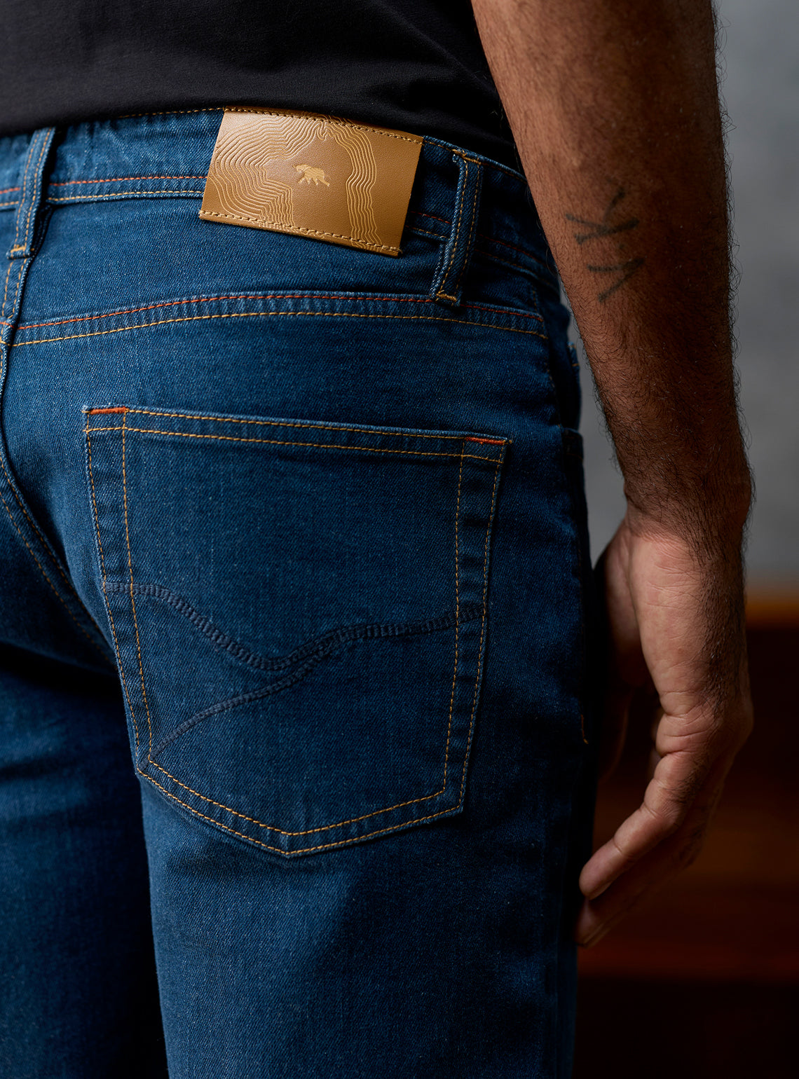 Midnight Navy Cotton Blend Denim Jeans
