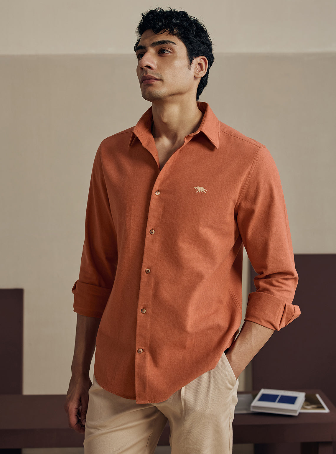 Burnt Rust Cotton Shirt