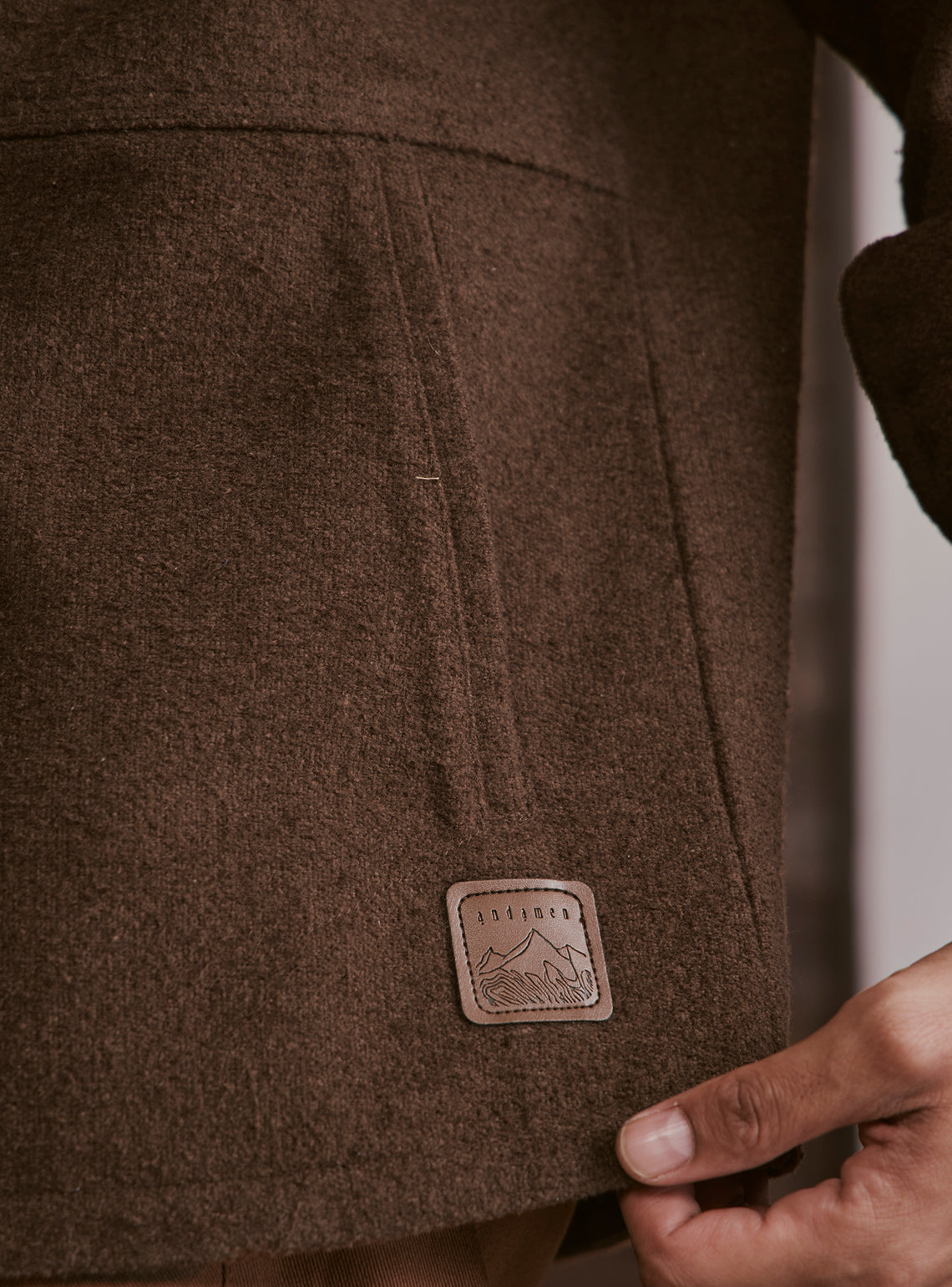 Woodland Brown Poly Blend Terry Overshirt
