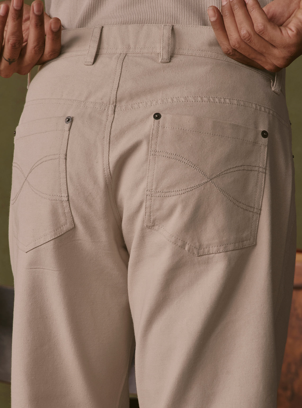 Sandstone Khaki Cotton Trouser