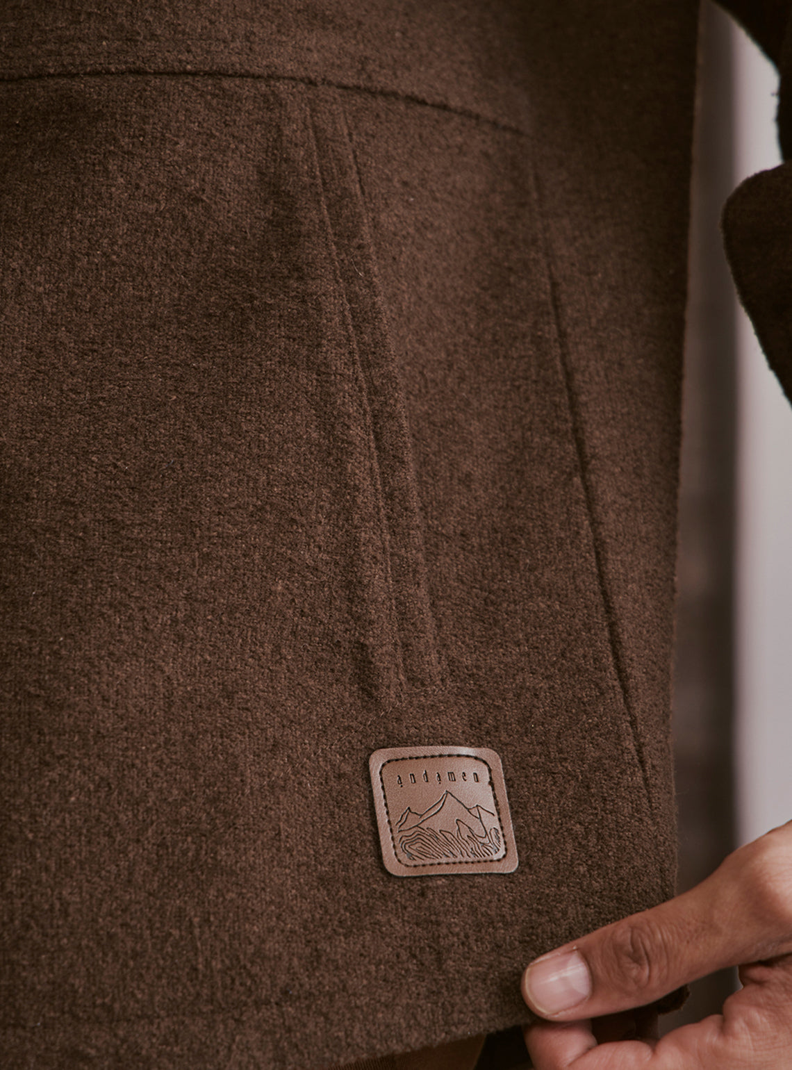 Woodland Brown Poly Blend Terry Overshirt