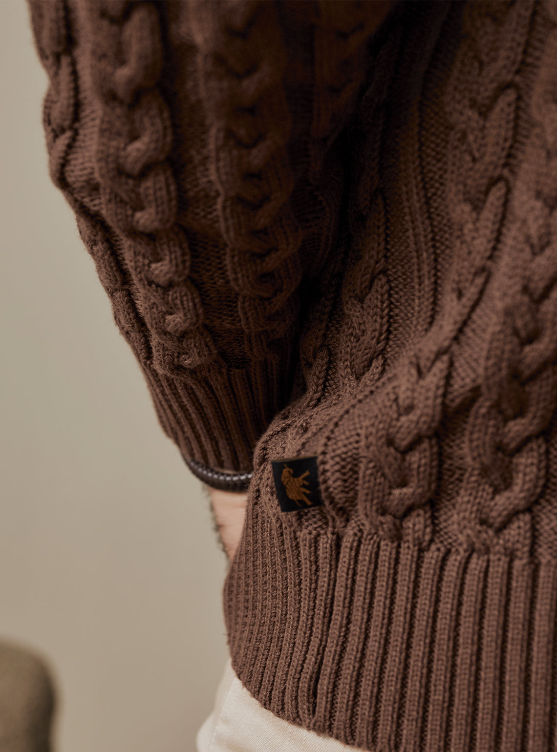 Earthy Brown Cotton Pullover