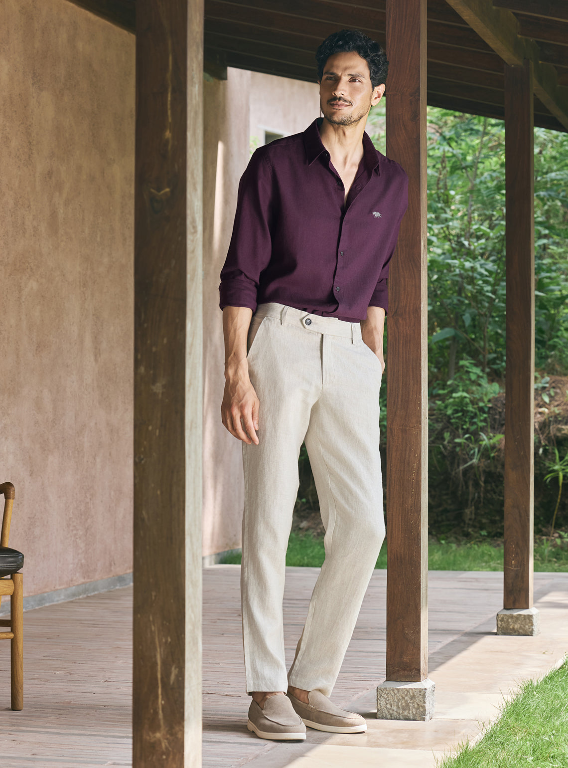 Mystic Violet Lyocell Linen Shirt