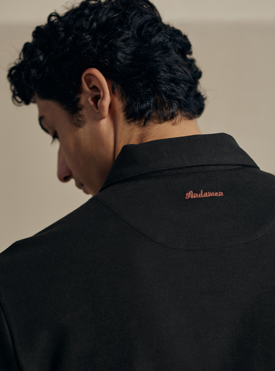 Midnight Black Cotton Triblend Pullover