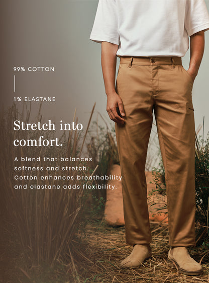 Frontier Brown Cotton Trouser