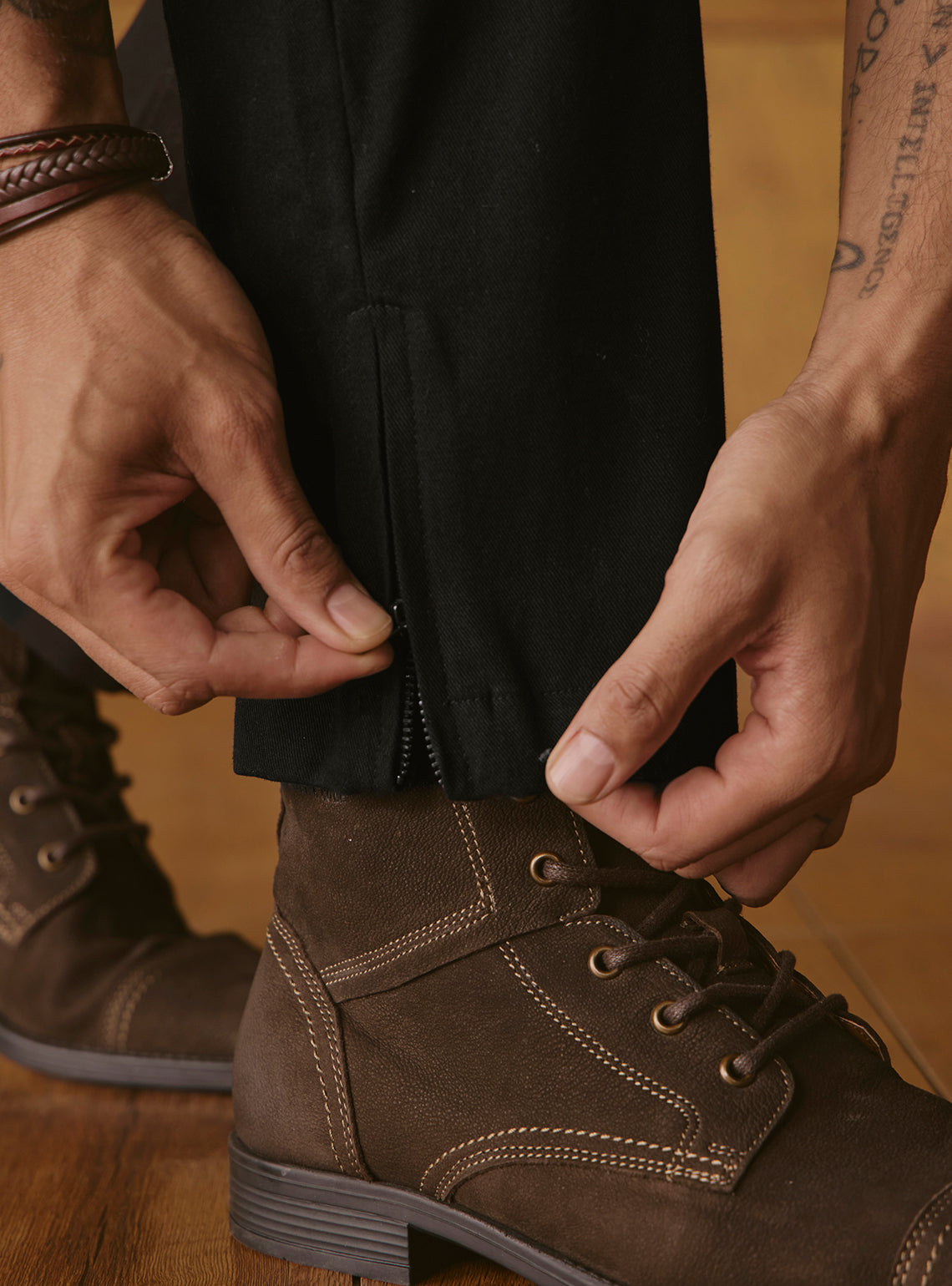 Midnight Black Cotton Cargo