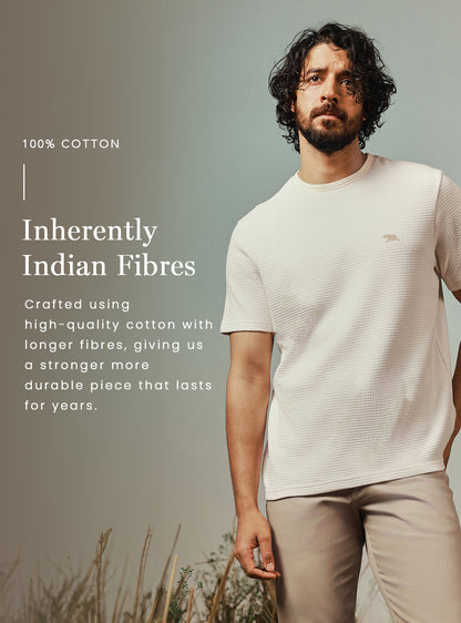 Summit Off White Cotton Crewneck Tee