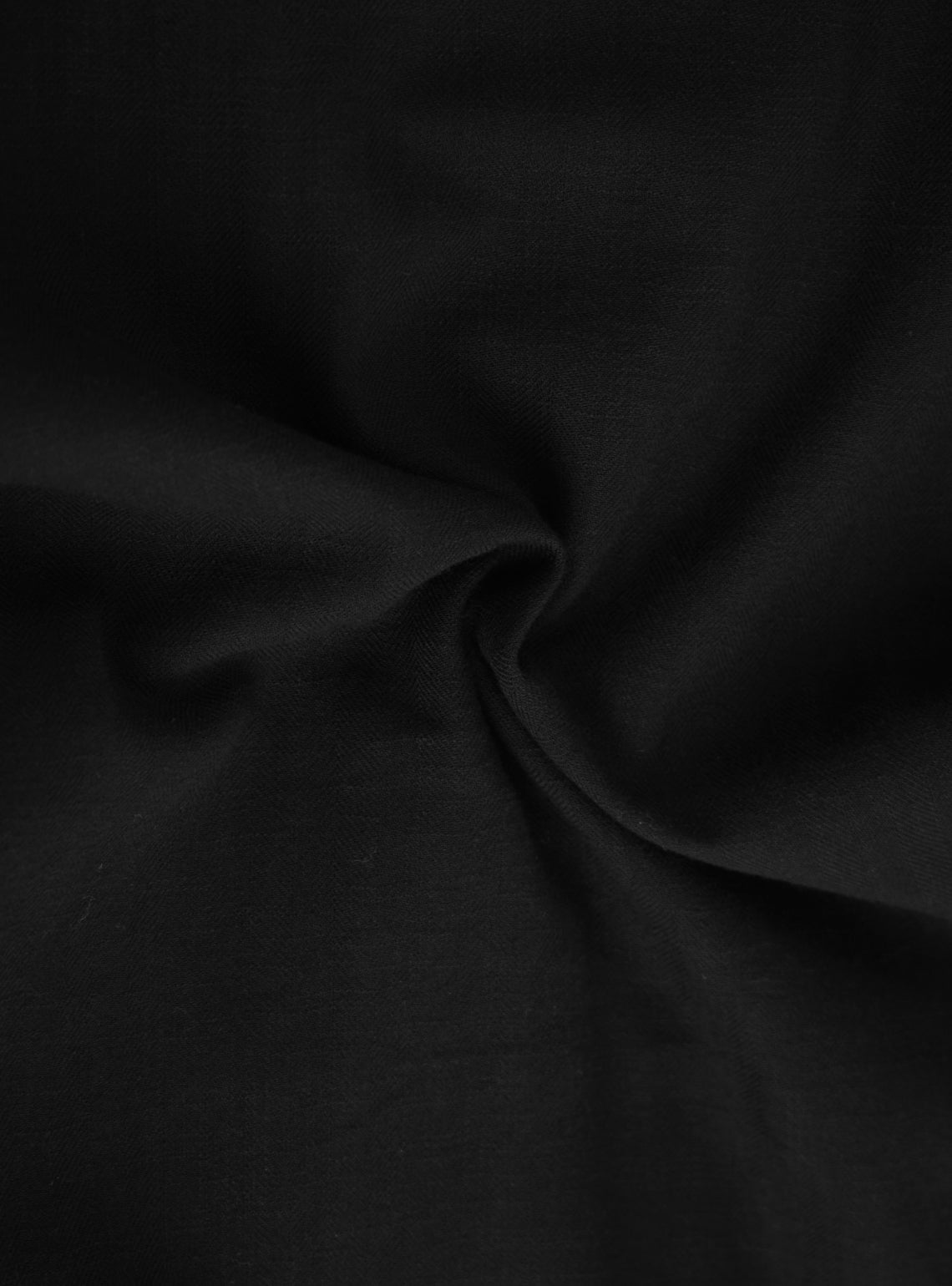 Midnight Black Cotton Straight Trouser