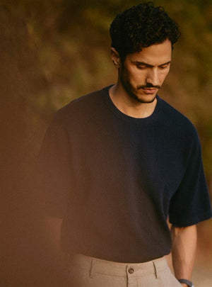 Deep Navy Organic Cotton Crew