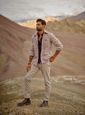 Umber Brown Poly Fleece Jacket