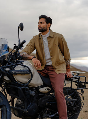 Sandy Brown Cotton Blend Overshirt