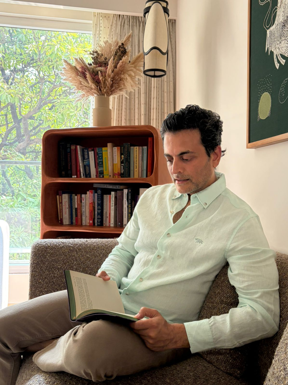 Lagoon Teal Linen Shirt