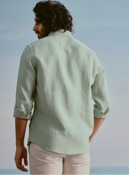 Tide Green Linen Shirt