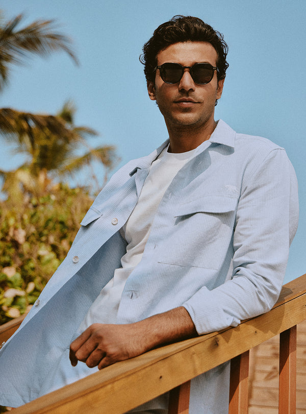 Ocean Blue Stripe Jacket