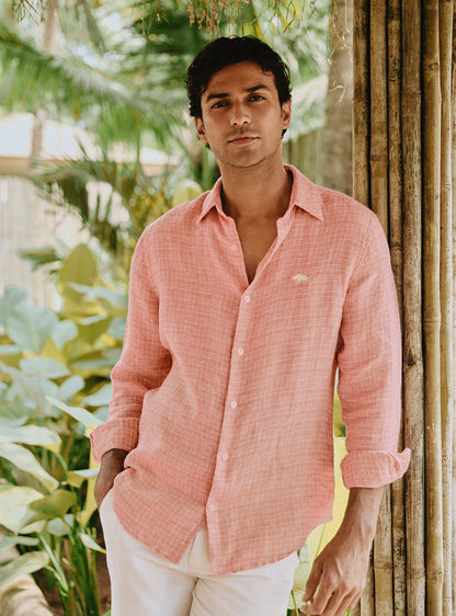 Ember Orange Linen Shirt