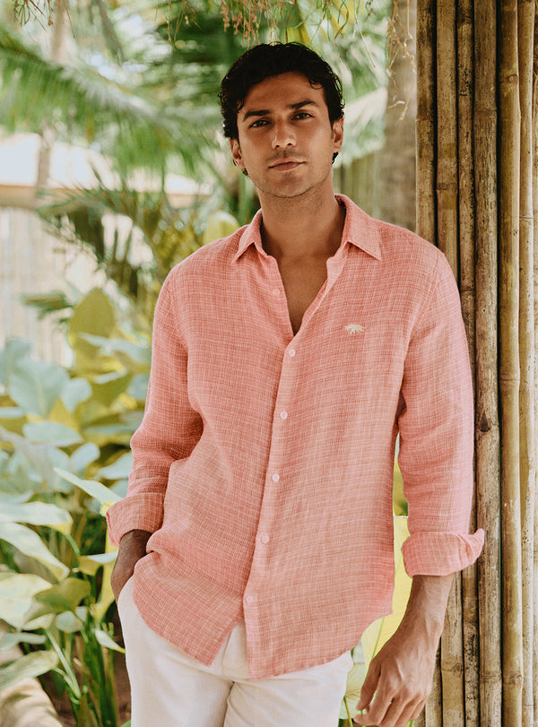 Ember Orange Linen Shirt