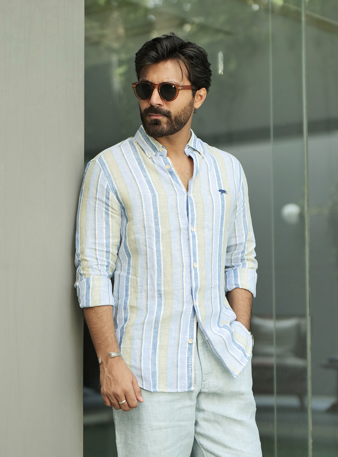 Skyway Stripe Linen Shirt
