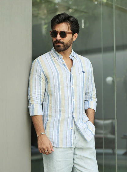 Skyway Stripe Linen Shirt