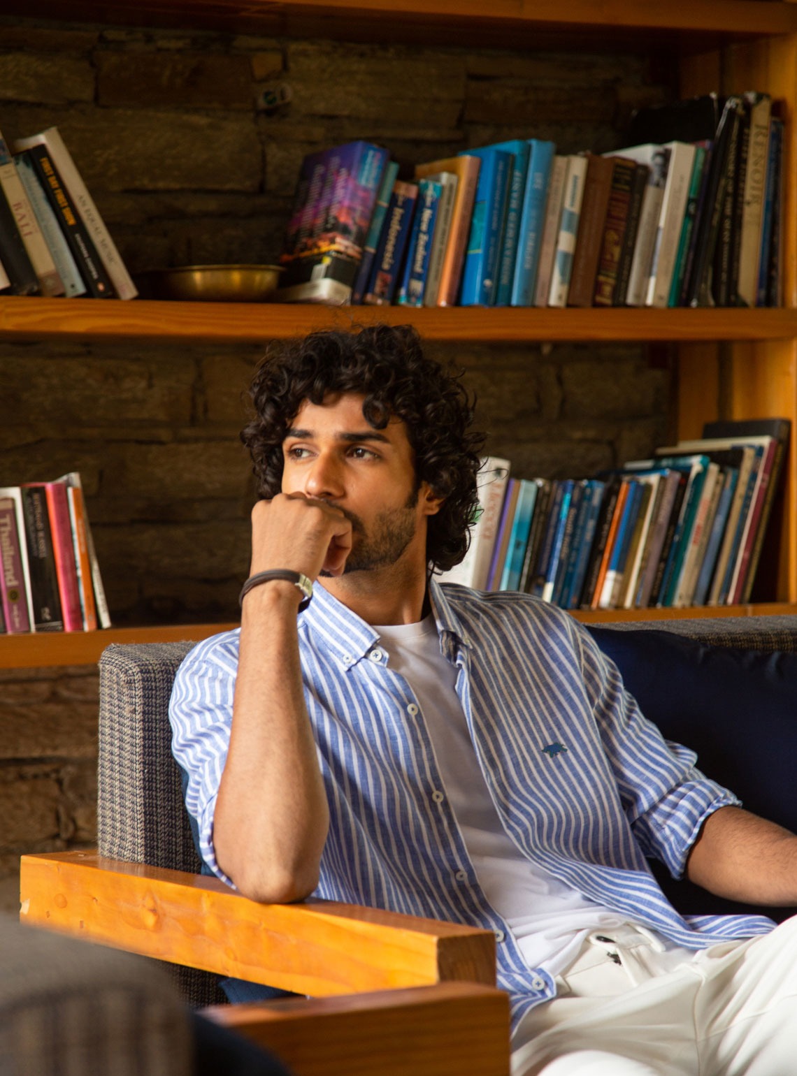 Azure Stripe Linen - Full Shirt