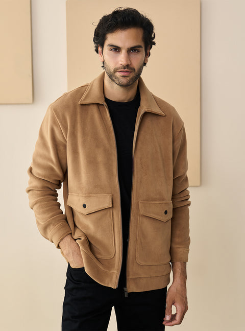 Nutmeg Brown Poly Rich Jacket