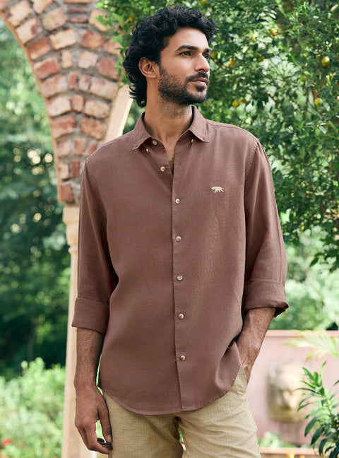 Light Wood European Linen Shirt