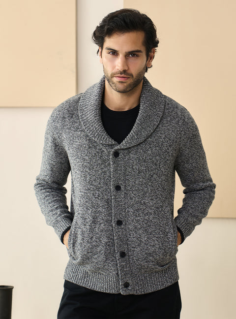 Silver Grey Cotton Grindle Cardigan