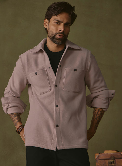 Umber Brown Poly Fleece Jacket