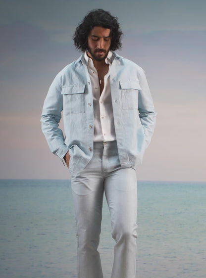 Ocean Blue Stripe Jacket