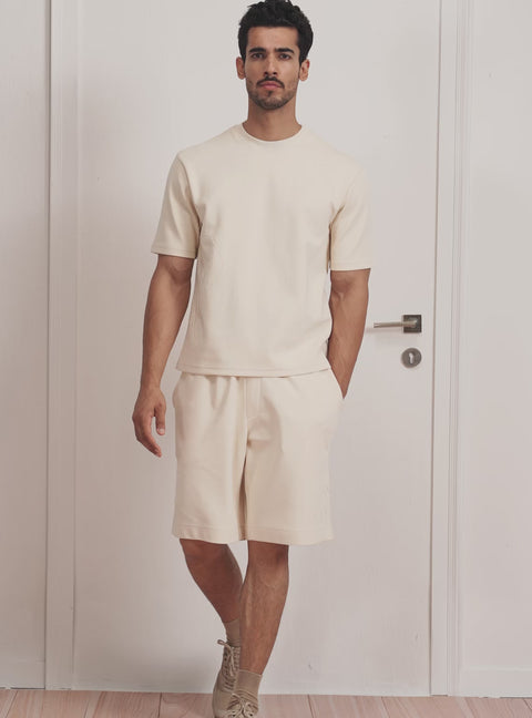 Cloud Off-White Cotton Blend Crewneck