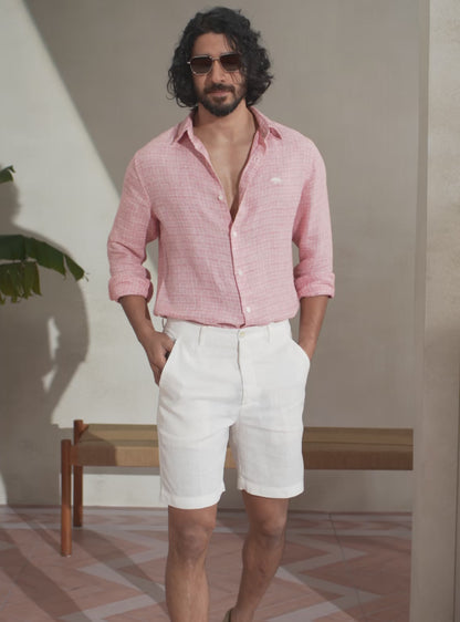 Blush Pink Linen Shirt