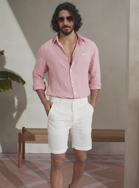 Blush Pink Linen Shirt
