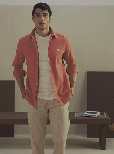 Burnt Rust Cotton Shirt