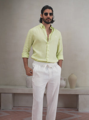 Reef Green European Linen Shirt