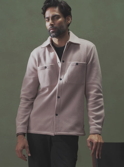 Umber Brown Poly Fleece Jacket