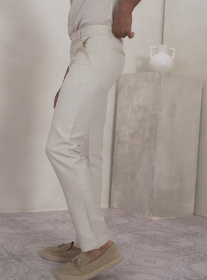 Drift Beige Linen Trousers